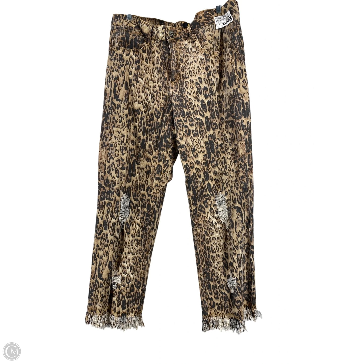 Jeans Straight By Clothes Mentor In Animal Print, Size: 18