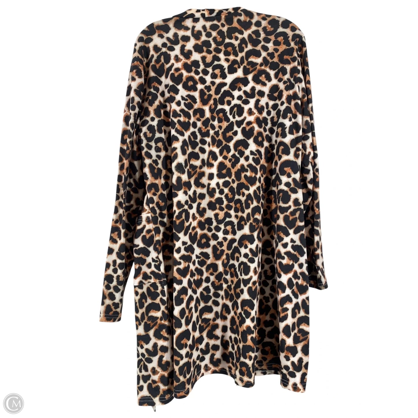 Cardigan By Clothes Mentor In Animal Print, Size: Xl
