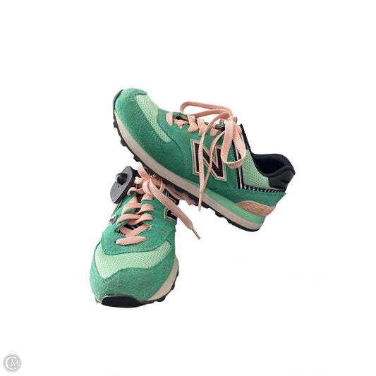 Shoes Sneakers By New Balance In Green & Pink, Size: 6.5