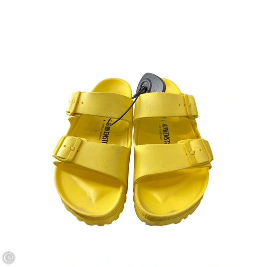 Sandals Flats By Birkenstock In Yellow, Size: 6