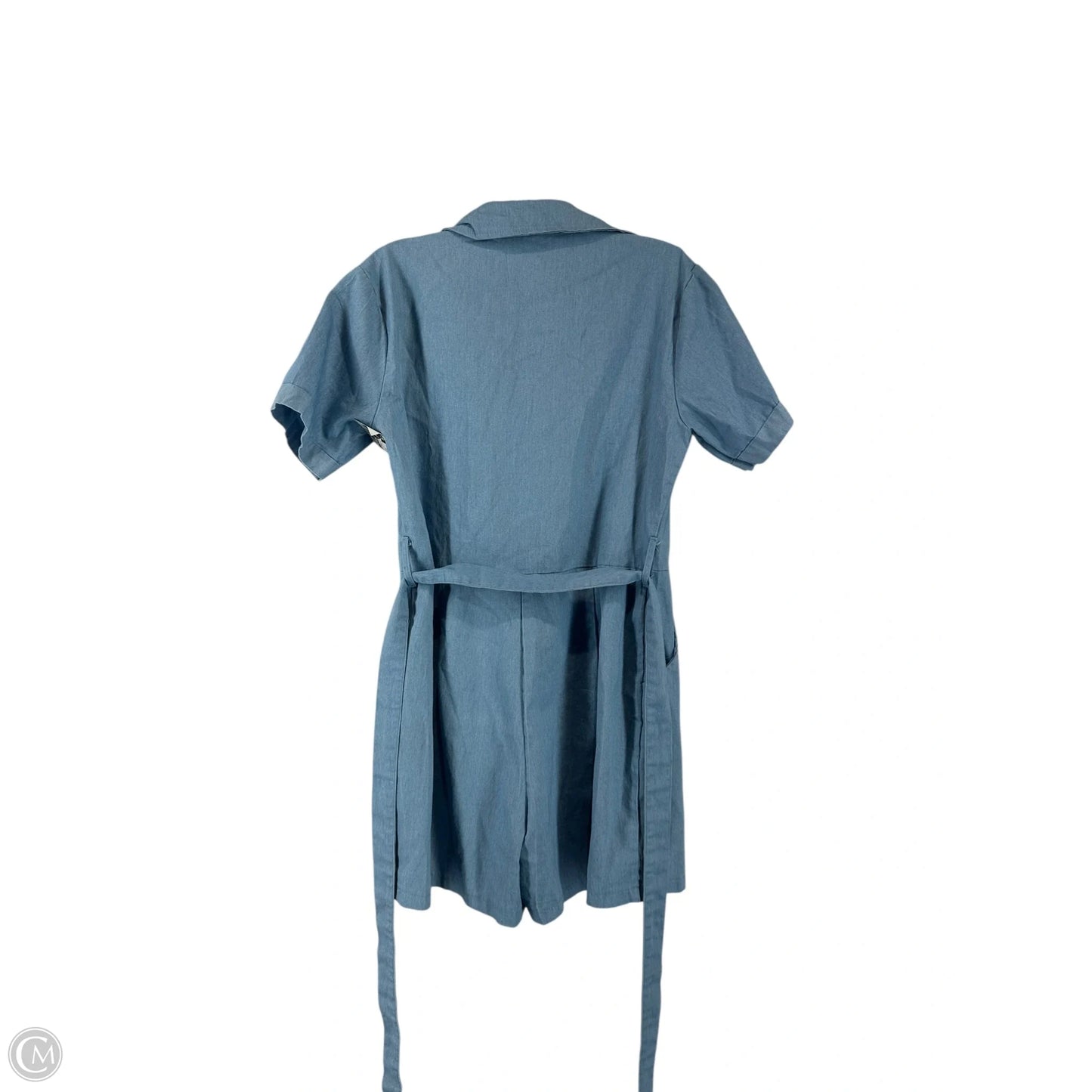Romper By Clothes Mentor In Blue Denim, Size: M