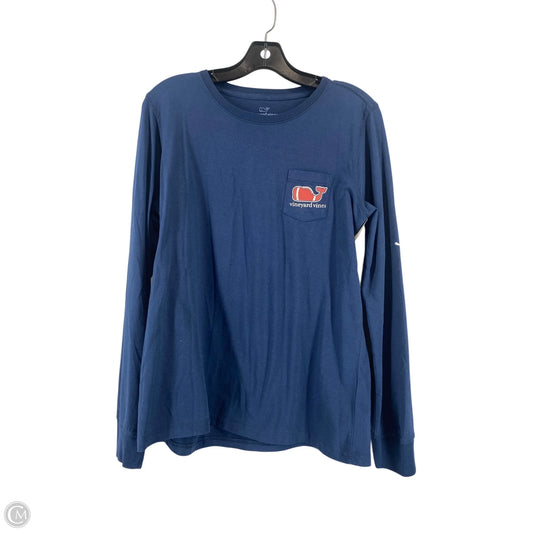 Top Long Sleeve By Vineyard Vines In Navy, Size: M