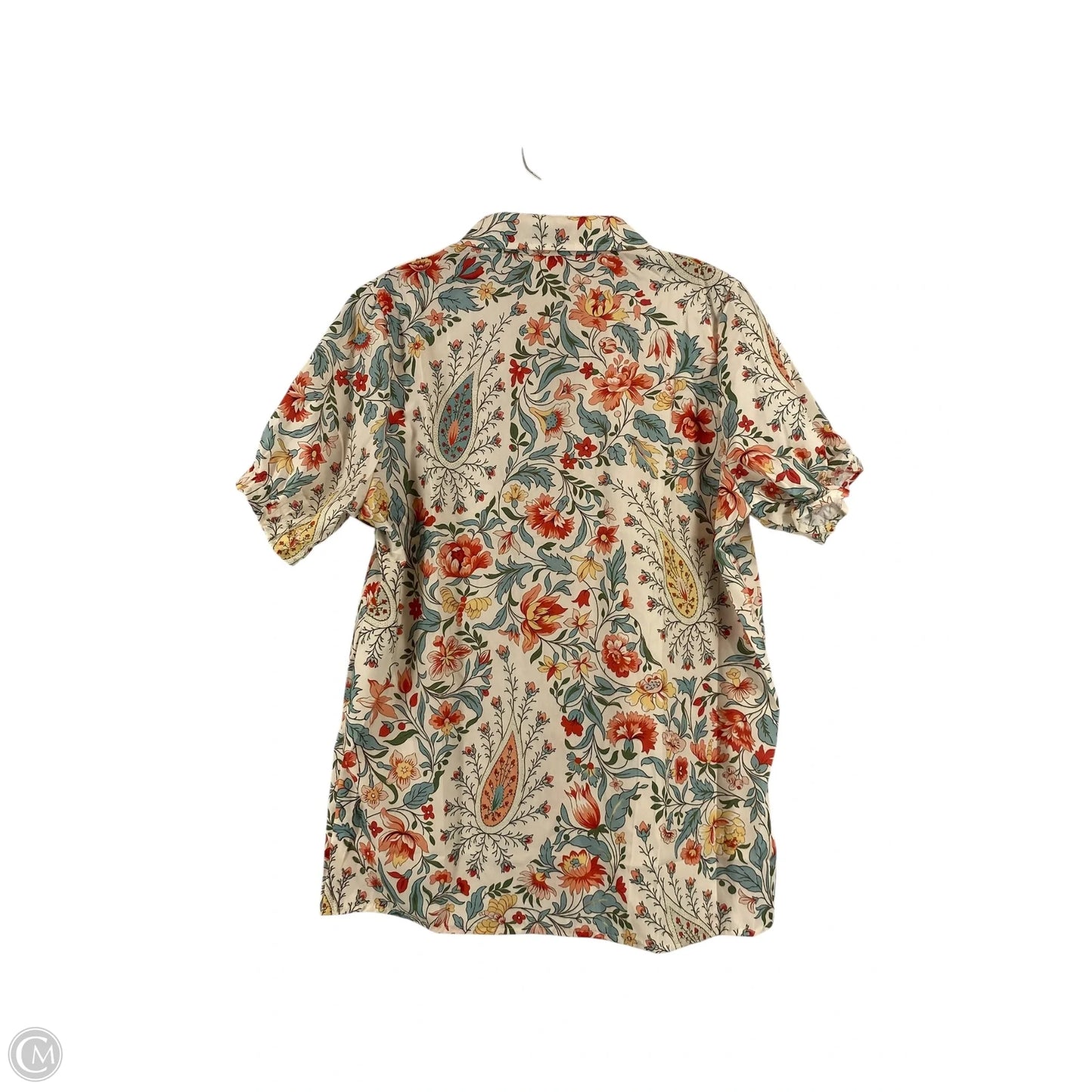 Top Short Sleeve By Clothes Mentor In Floral Print, Size: L