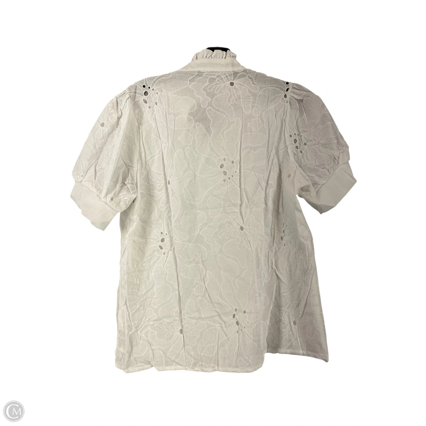 Top Short Sleeve By Clothes Mentor In White, Size: L