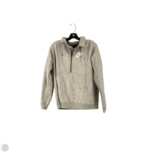 Athletic Jacket By Nike In Grey, Size: M