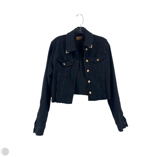 Jacket Denim By Judy Blue In Black Denim, Size: M