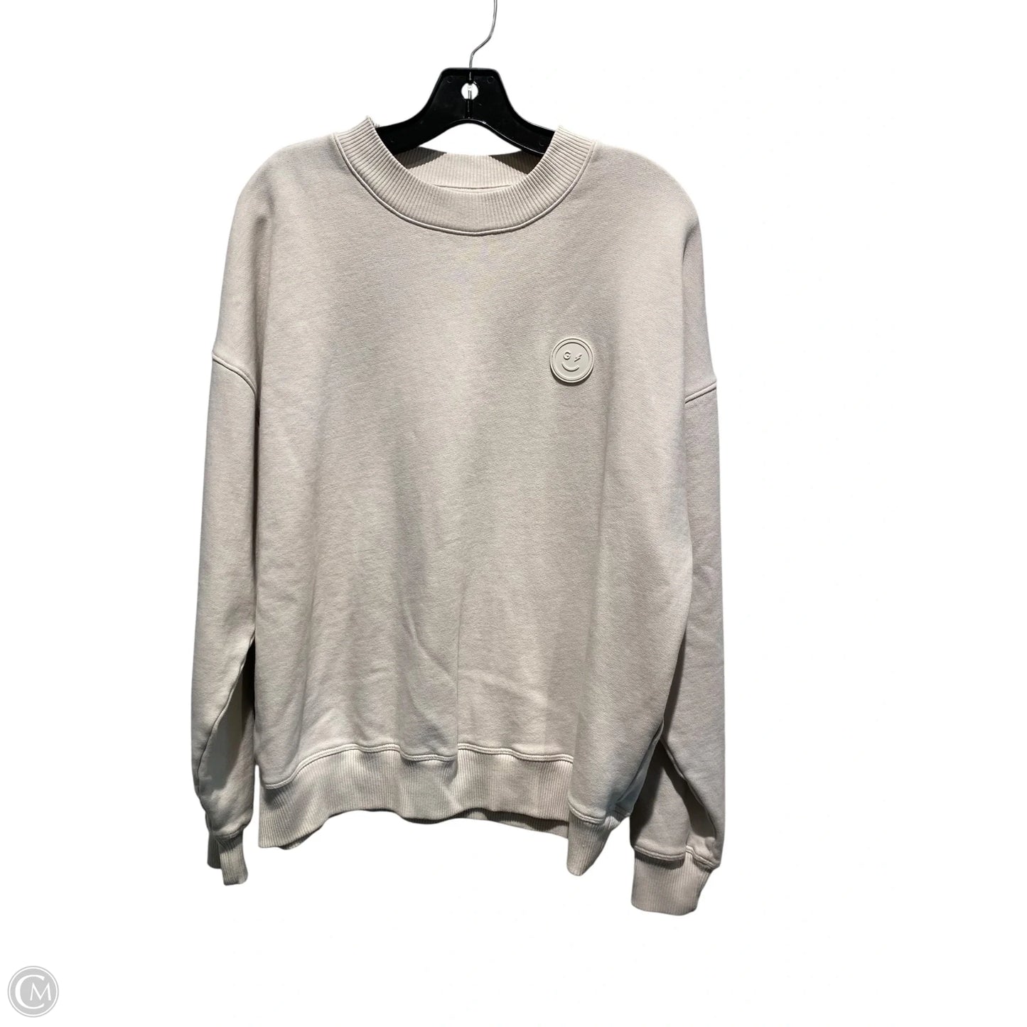 Sweatshirt Crewneck By Gilly Hicks In Cream, Size: M