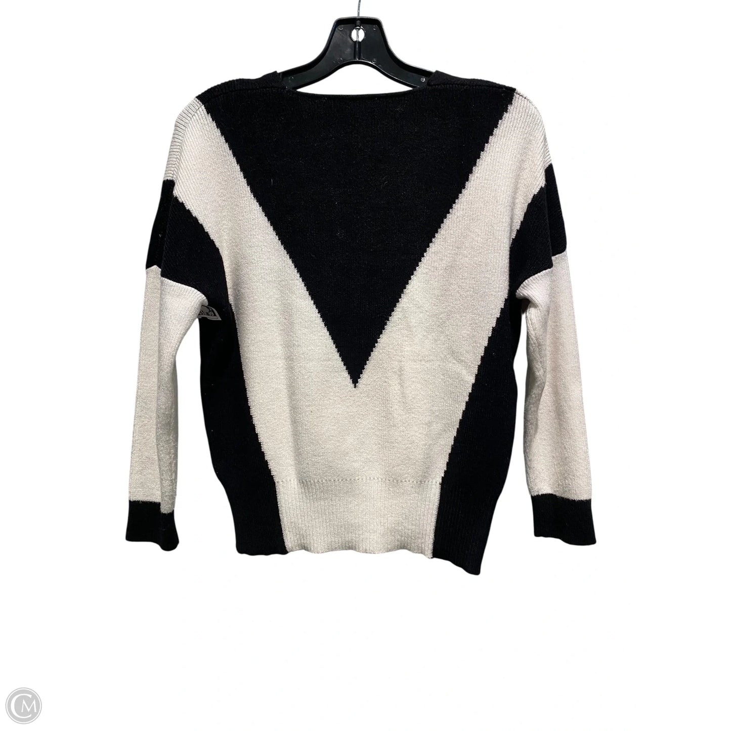 Top Long Sleeve By Philosophy In Black & White, Size: Xs