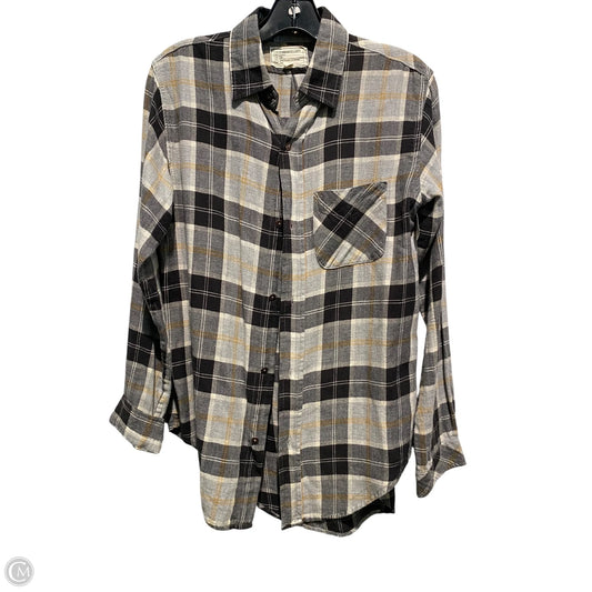 Top Long Sleeve By Current Elliott In Grey, Size: L