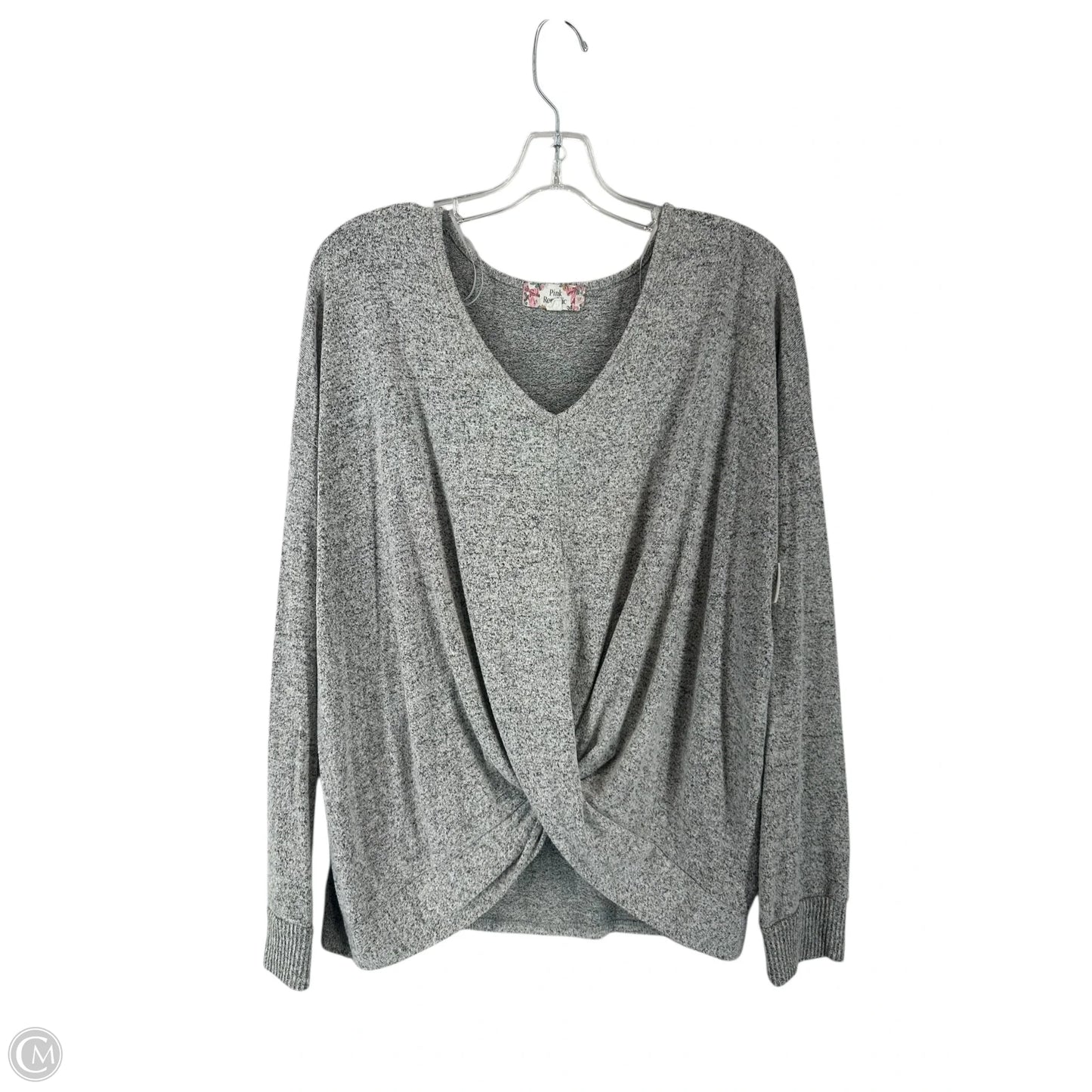 Top Long Sleeve By Pink Republic In Grey, Size: Xl