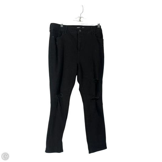 Jeans Skinny By Old Navy In Black Denim, Size: 18