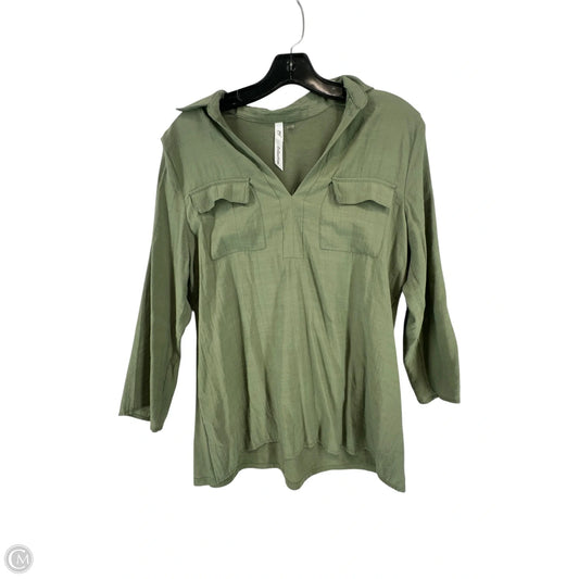 Top 3/4 Sleeve By Clothes Mentor In Green, Size: M