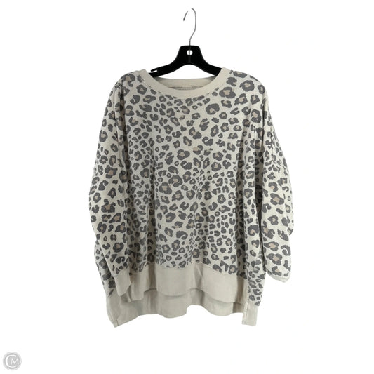Top Long Sleeve By Ocean Drive In Animal Print, Size: S