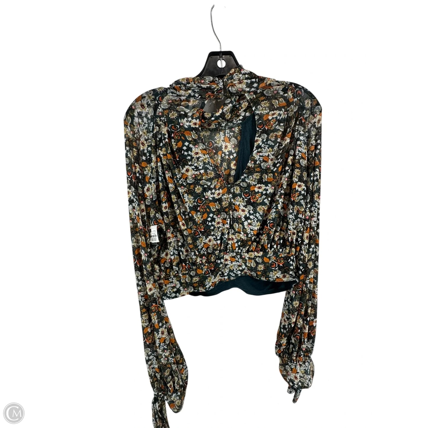 Top Long Sleeve By Free People In Floral Print, Size: M