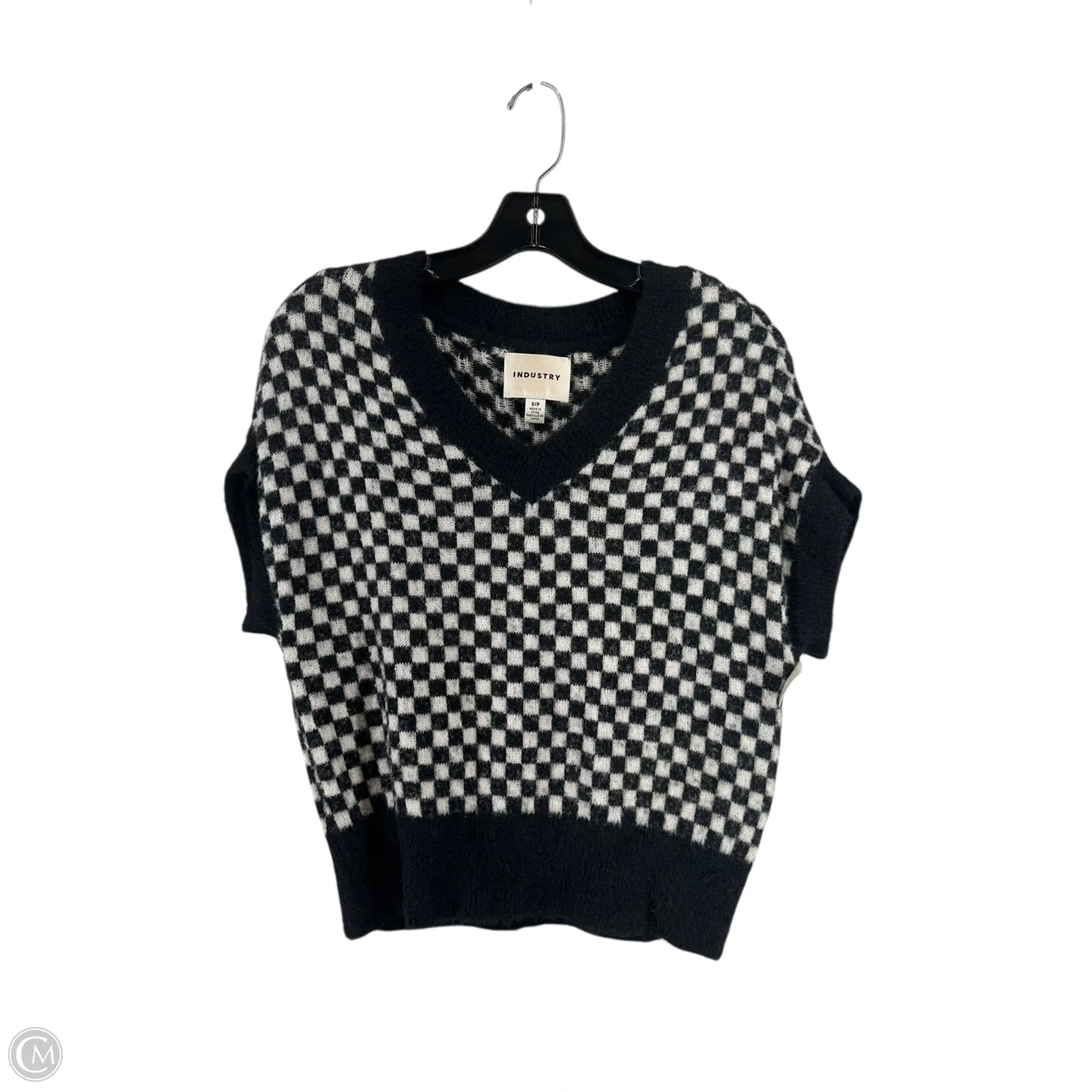 Vest Sweater By Industry In Checkered Pattern, Size: S