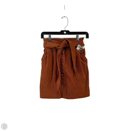 Skirt Mini & Short By Shein In Orange, Size: Xs