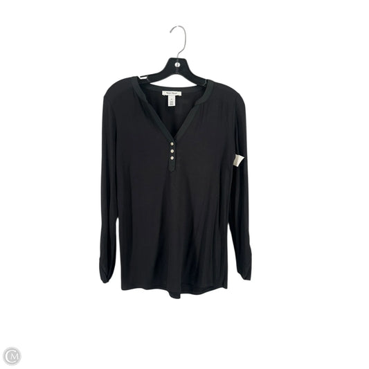 Top Long Sleeve By White House Black Market In Black, Size: Xs