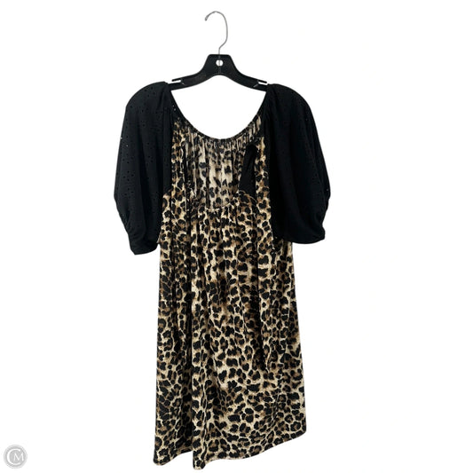 Cardigan By Clothes Mentor In Animal Print, Size: 2x