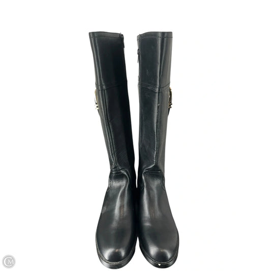 Boots Mid-calf Flats By Liz Claiborne In Black, Size: 9