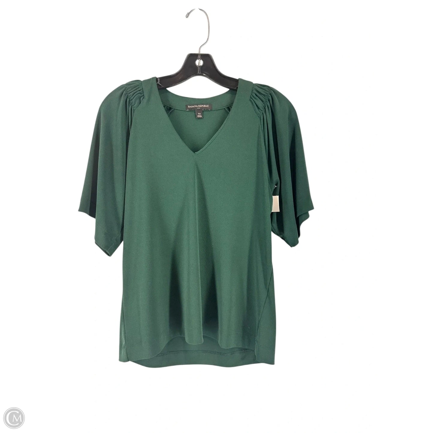 Top Short Sleeve By Banana Republic In Green, Size: Xs