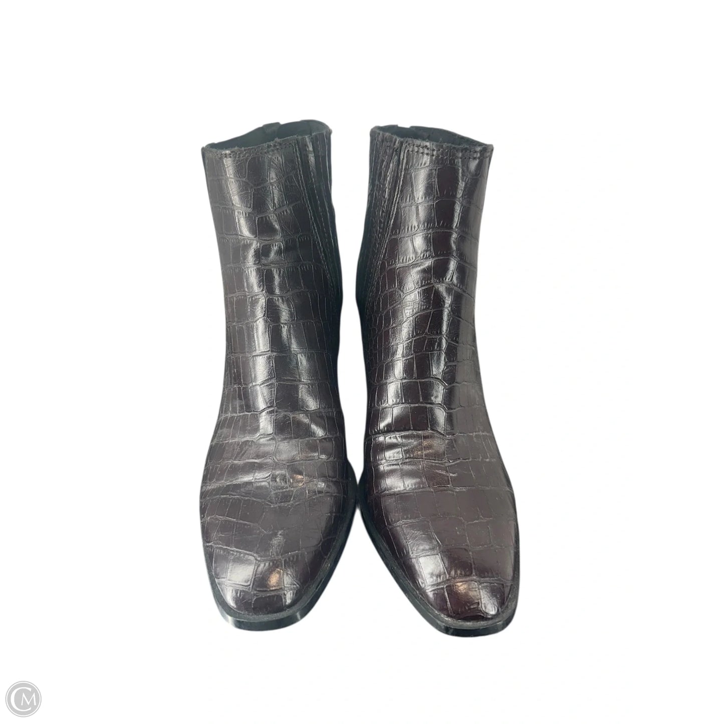 Boots Ankle Heels By Zara In Brown, Size: 10