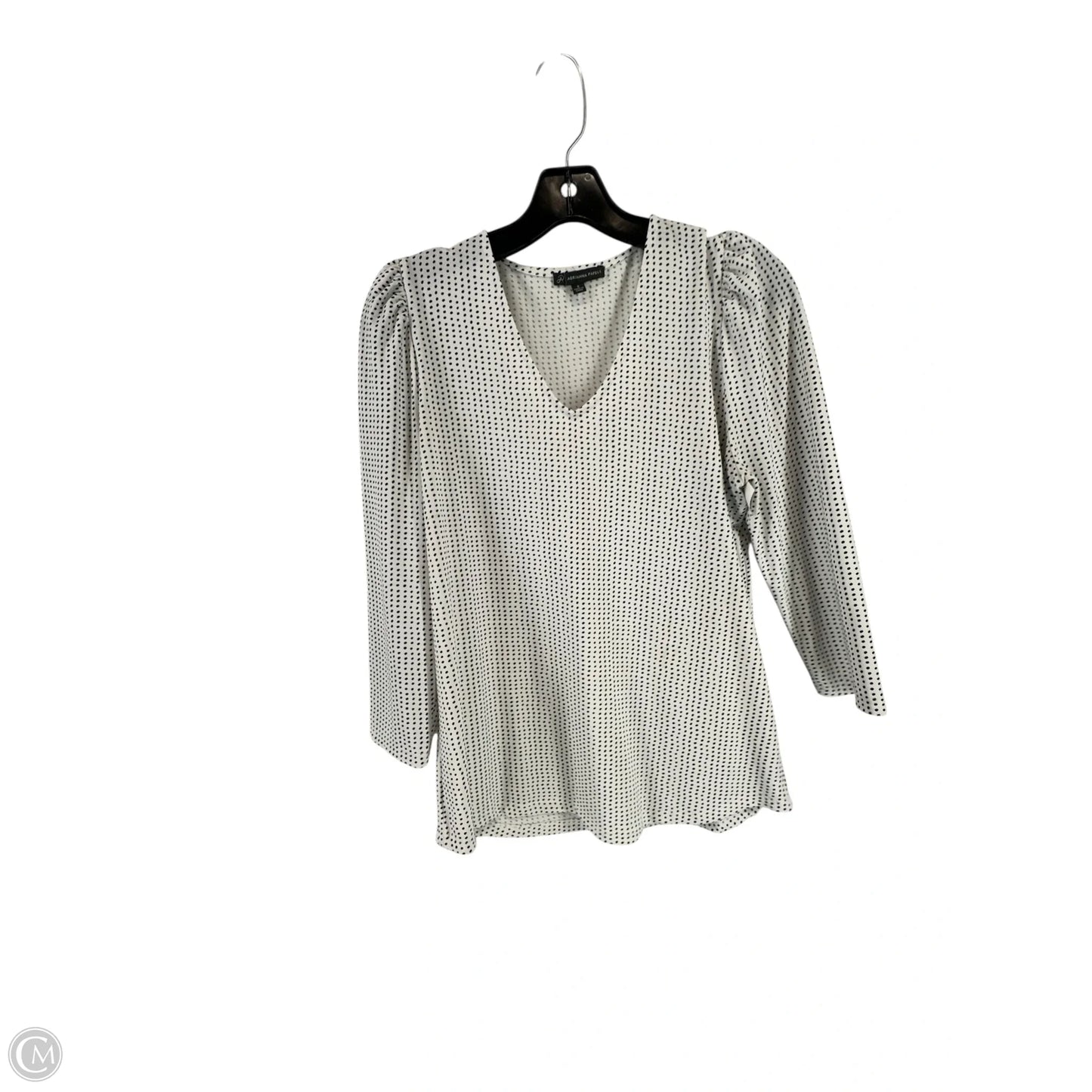 Top Long Sleeve By Adrianna Papell In Polkadot Pattern, Size: S