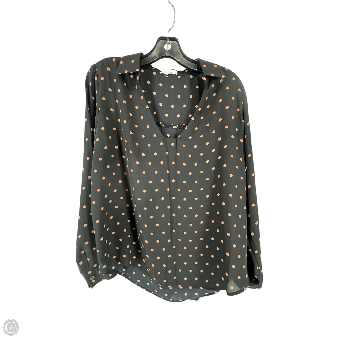 Top Long Sleeve By Maurices In Polkadot Pattern, Size: S