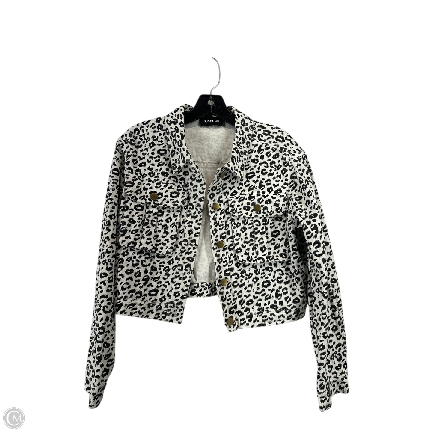 Jacket Denim By Sugar Lips In Animal Print, Size: S