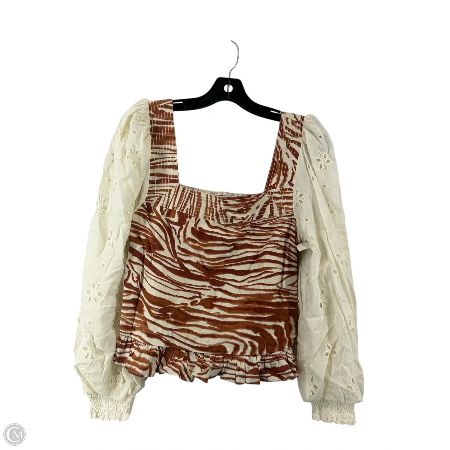 Top Long Sleeve By Clothes Mentor In Animal Print, Size: M