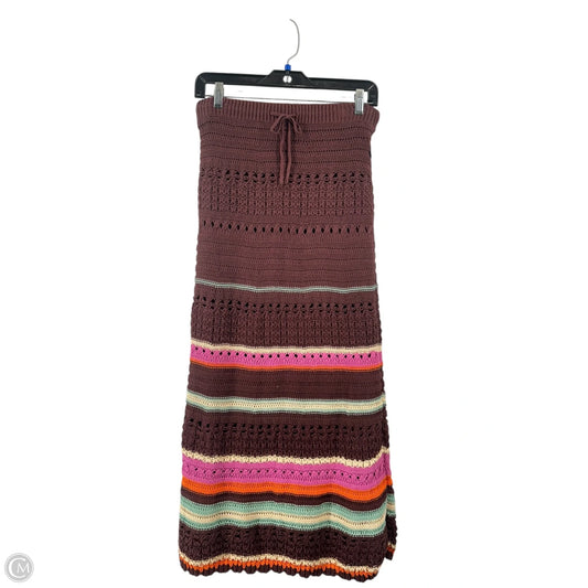Skirt Maxi By Maeve In Maroon, Size: S
