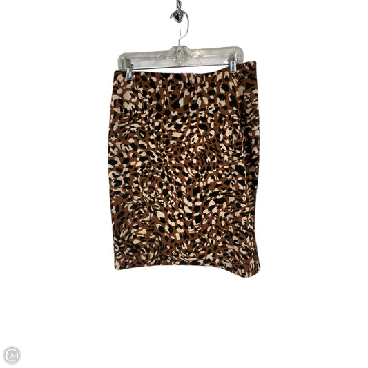 Skirt Midi By Ann Taylor In Animal Print, Size: L