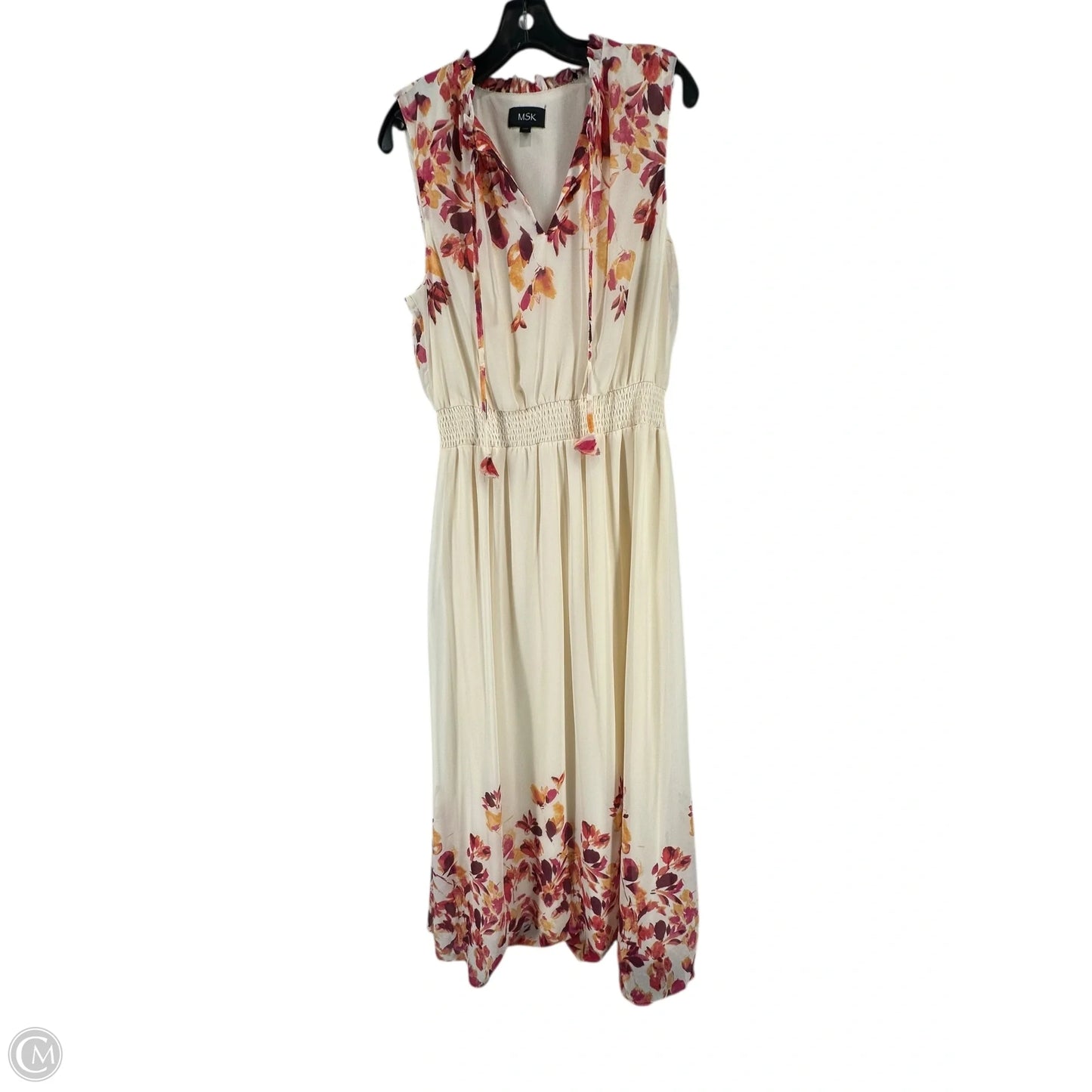Dress Casual Maxi By Msk In Cream, Size: L