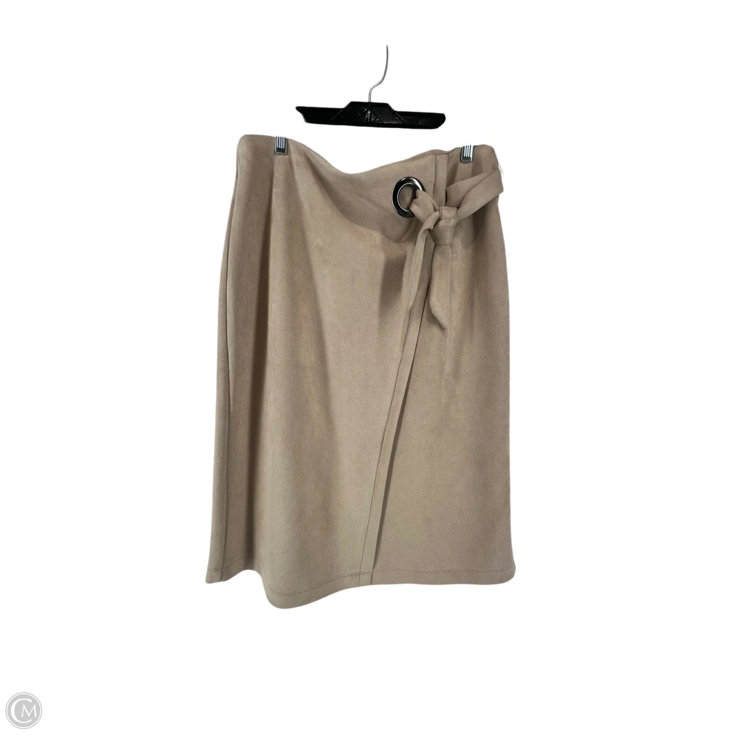 Skirt Midi By Soho Apparel In Tan, Size: L