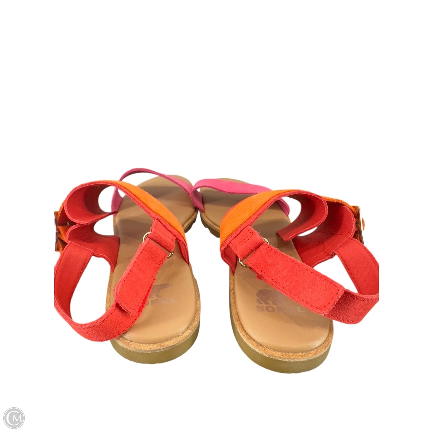 Sandals Flats By Sorel In Orange & Pink, Size: 8