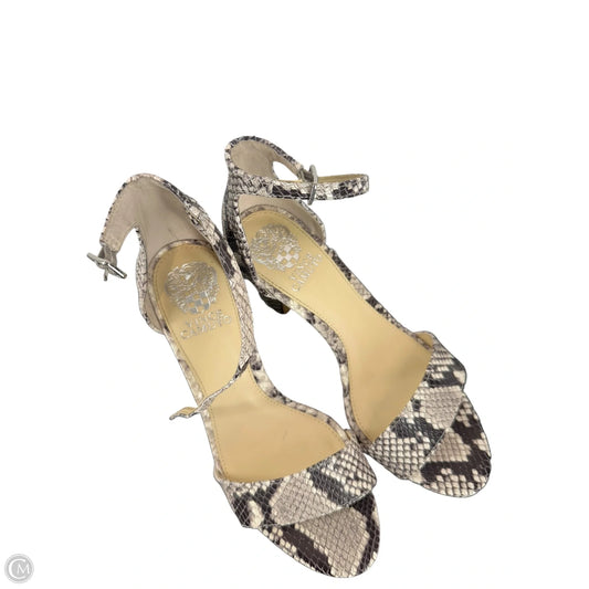 Sandals Heels Block By Vince Camuto In Animal Print, Size: 8