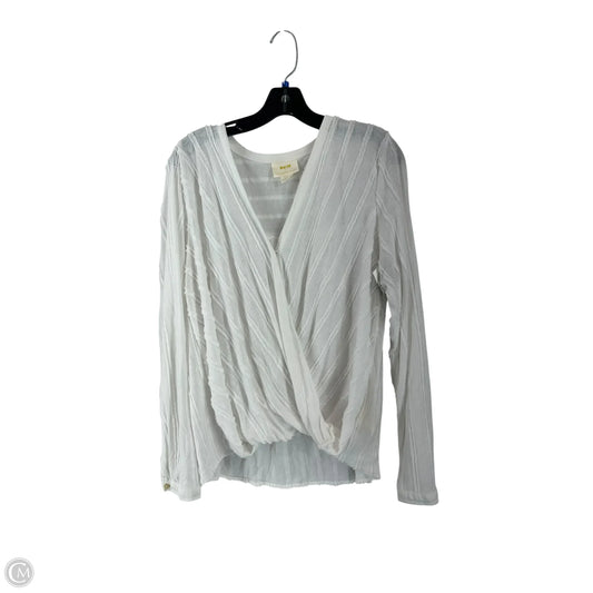 Top Long Sleeve By Maeve In White, Size: Xl