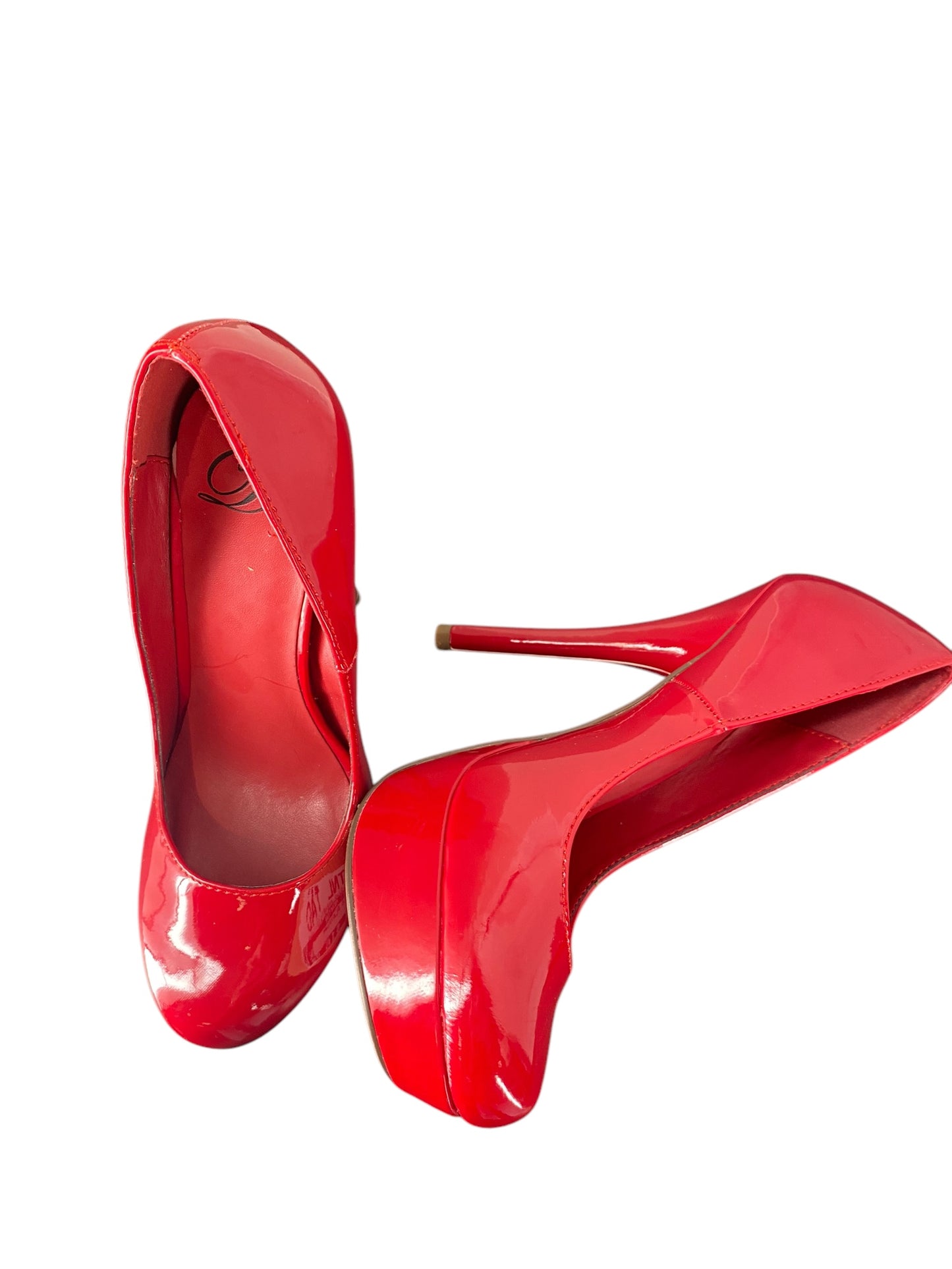 Shoes Heels Platform By Clothes Mentor In Red, Size: 6