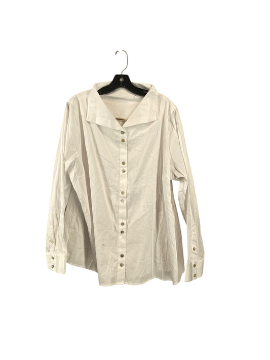 Top Long Sleeve By Soft Surroundings In White, Size: 2x