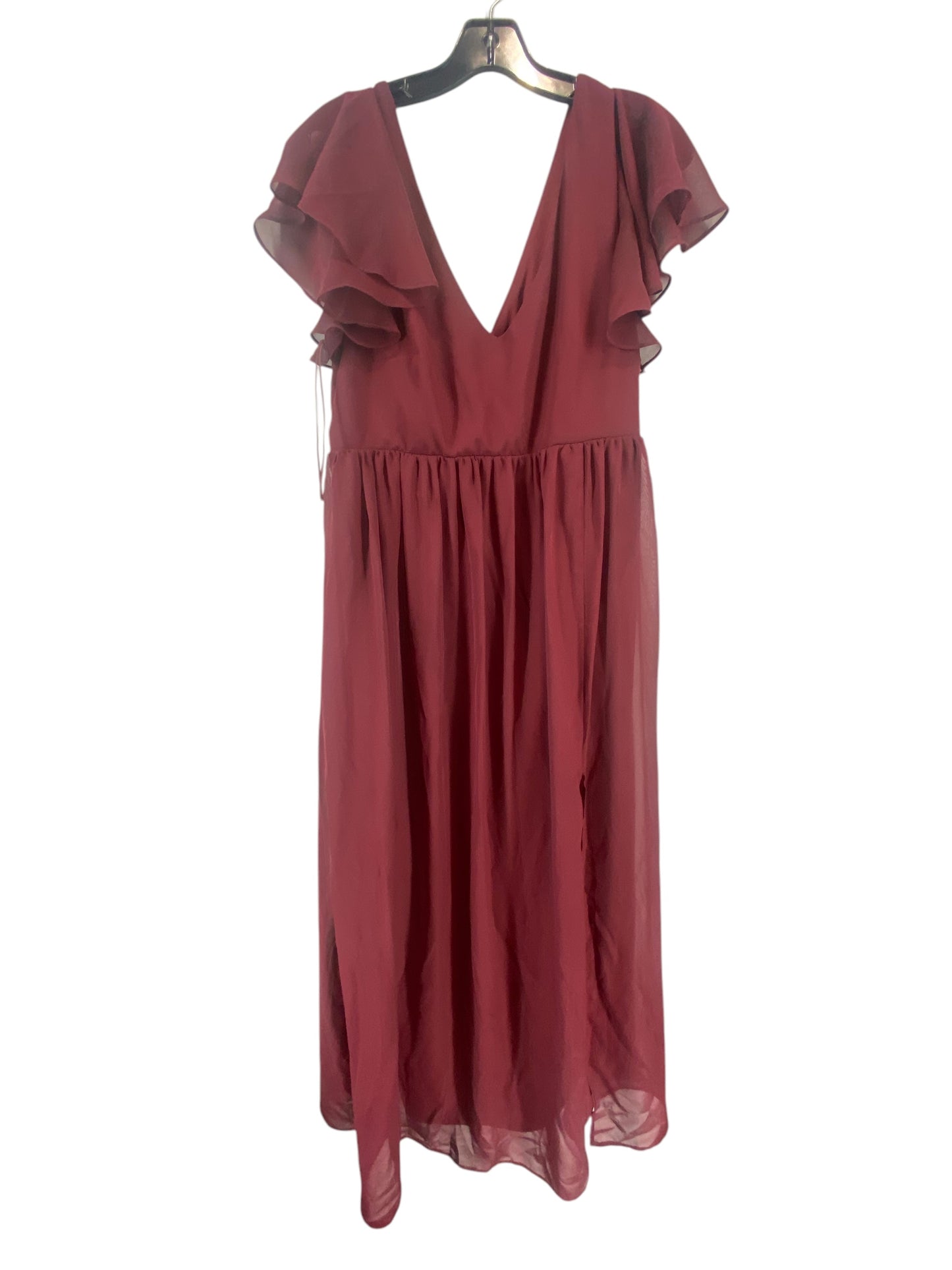 Dress Casual Maxi By Clothes Mentor In Maroon, Size: Xl