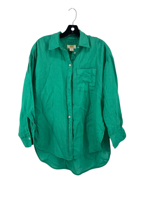 Top Long Sleeve By Maeve In Green, Size: Xs