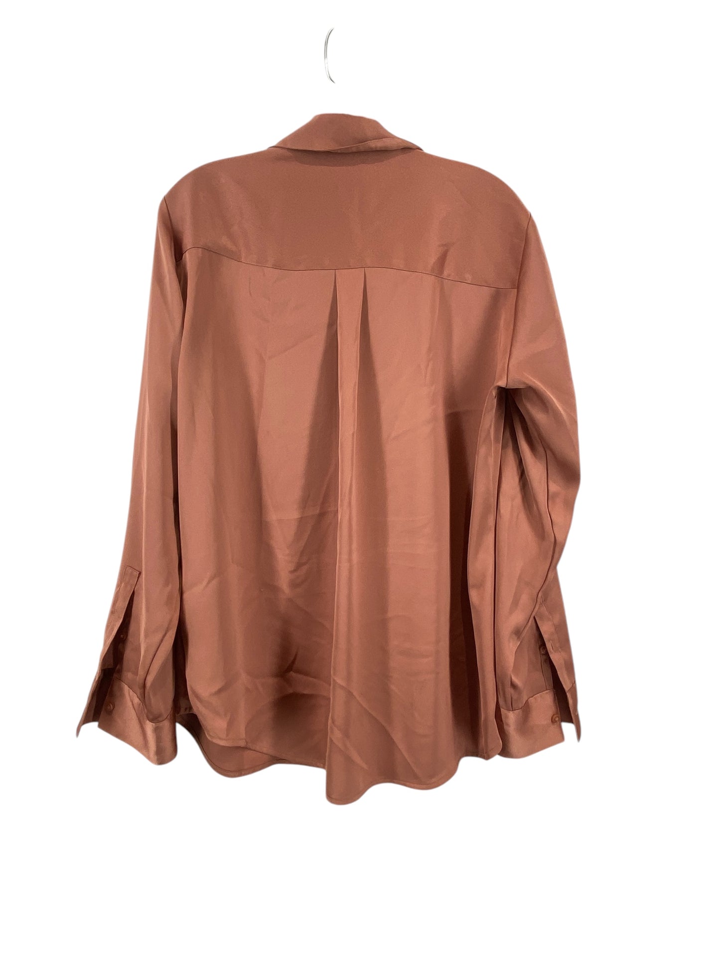 Blouse Long Sleeve By Express In Copper, Size: L