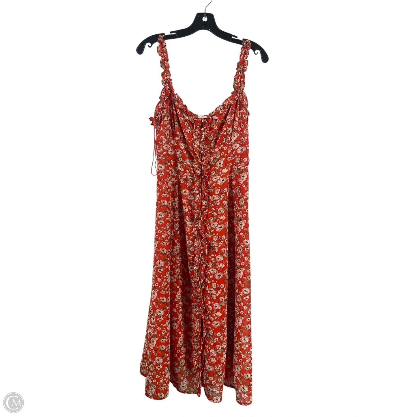 Dress Casual Midi By Clothes Mentor In Red, Size: M