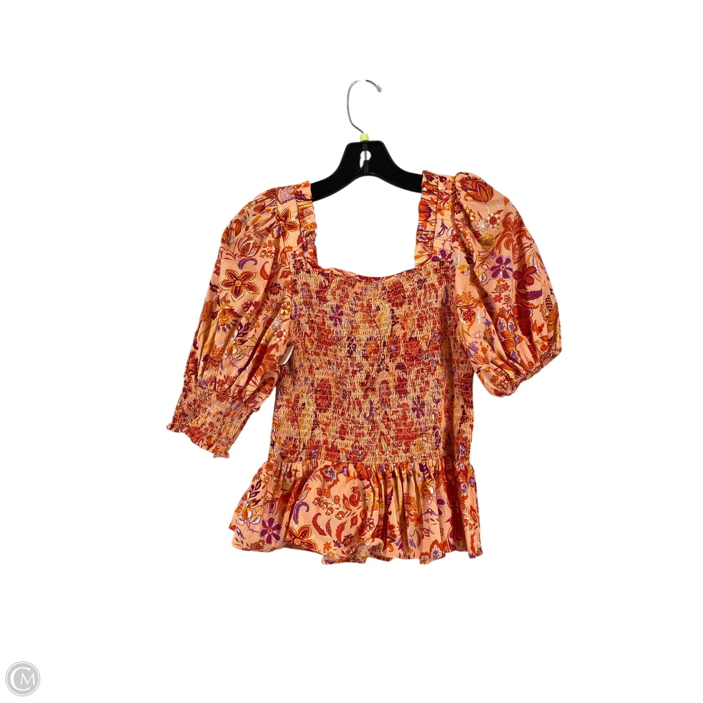 Top Short Sleeve By Cece In Orange, Size: M