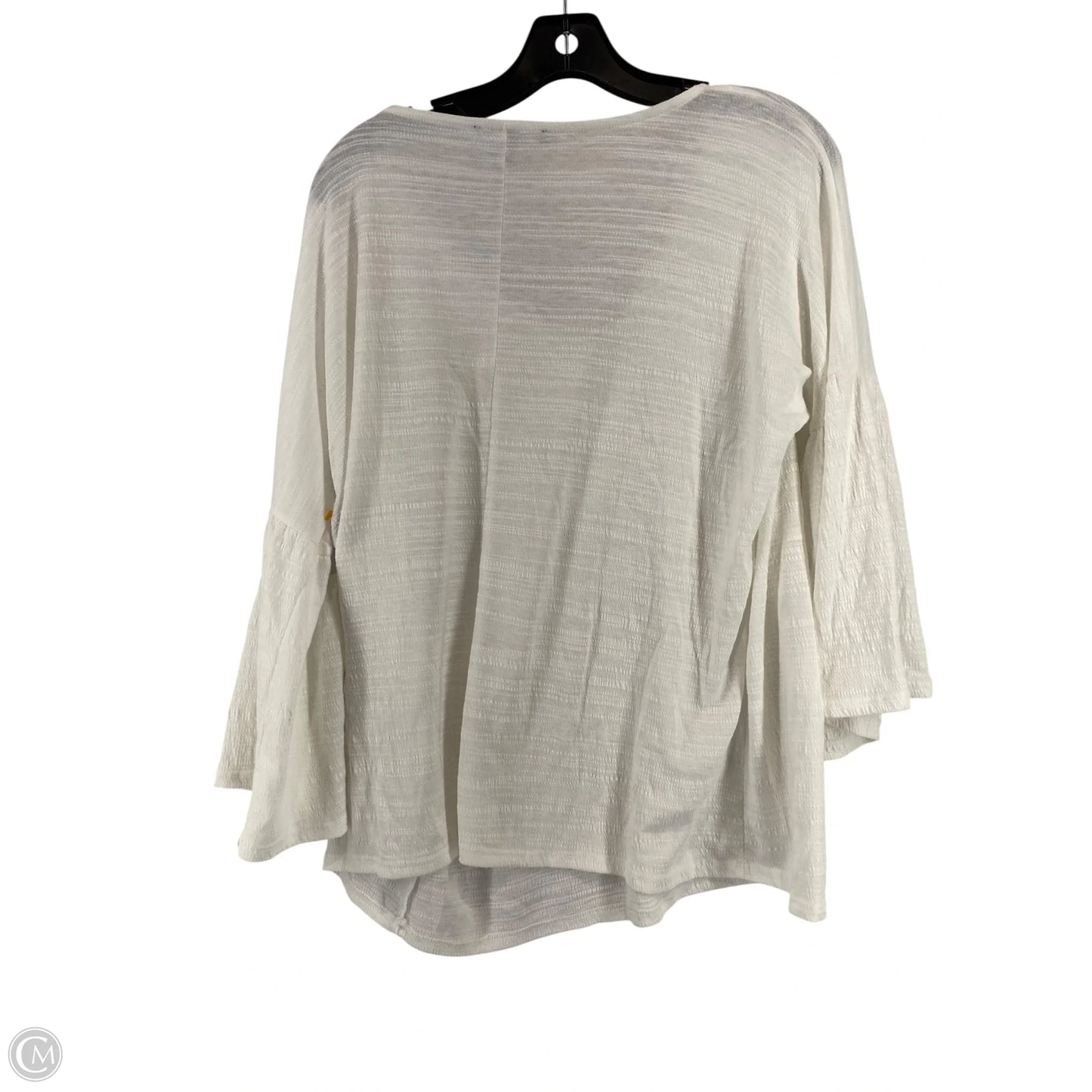 Top Long Sleeve By Cable And Gauge In White, Size: L