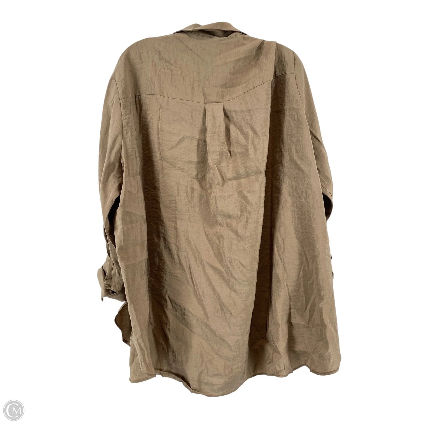 Top Long Sleeve By Zara In Brown, Size: S
