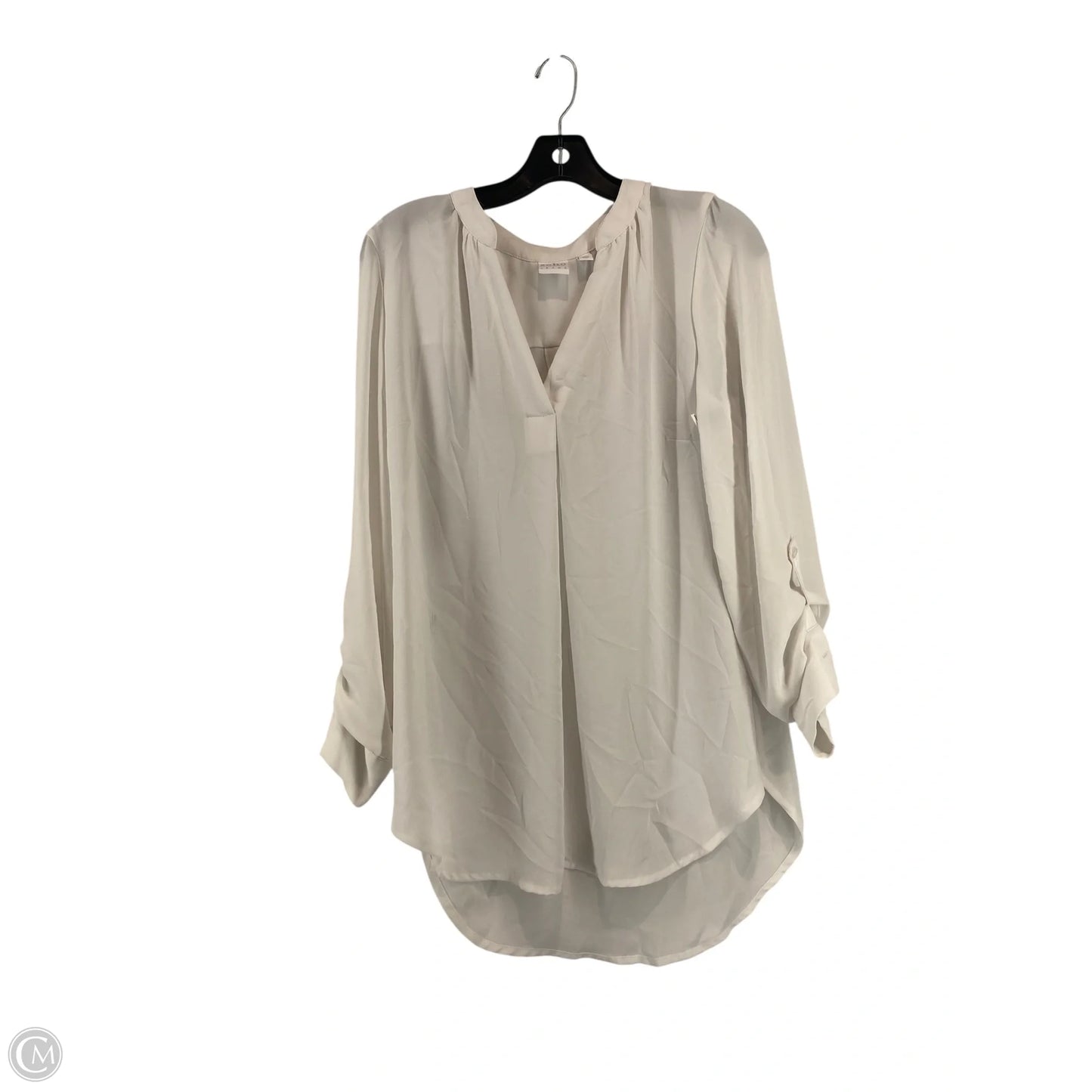 Top Long Sleeve By Soho Design Group In White, Size: M