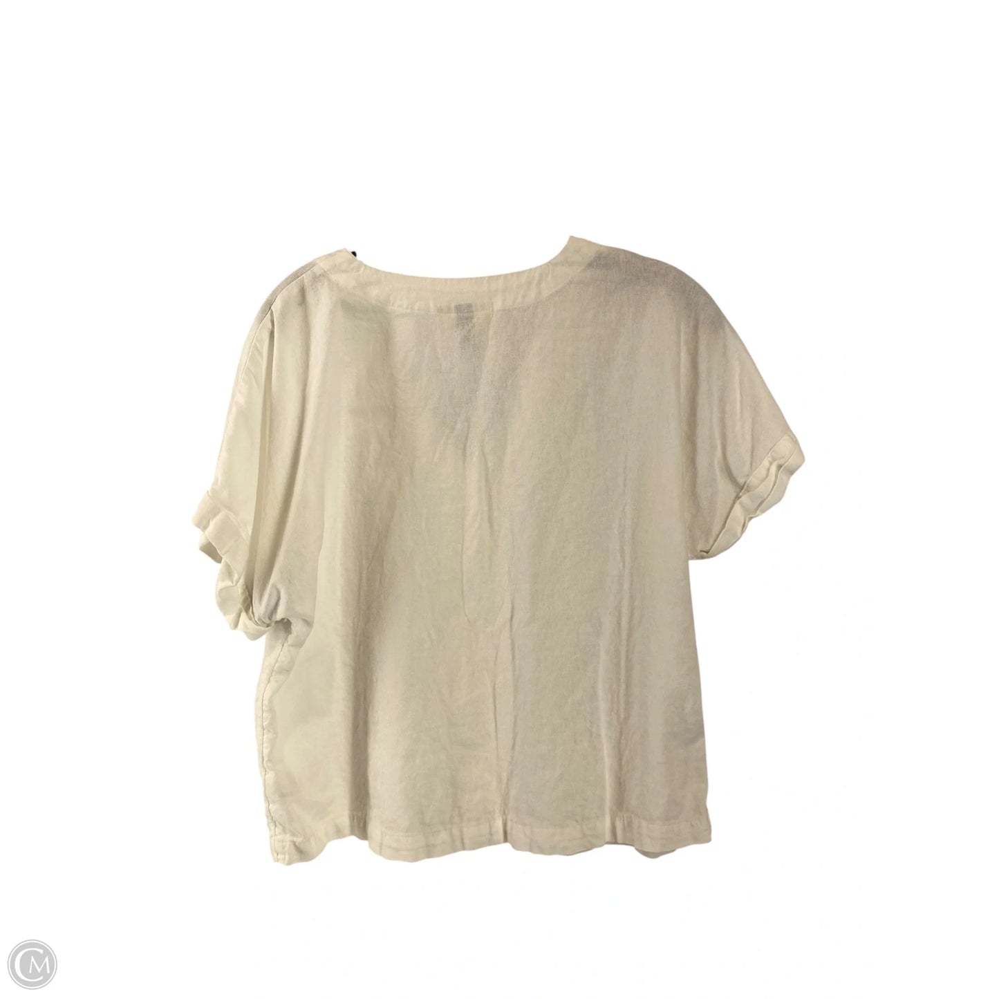 Top Short Sleeve By Universal Thread In White, Size: M