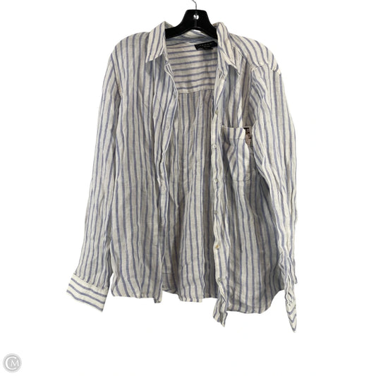 Top Long Sleeve By Tahari By Arthur Levine In Striped Pattern, Size: Xl