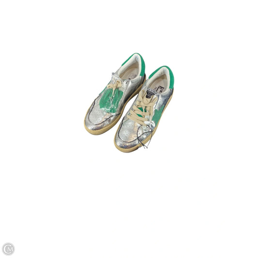 Shoes Sneakers By Vintage Havana In Green & Silver, Size: 7.5