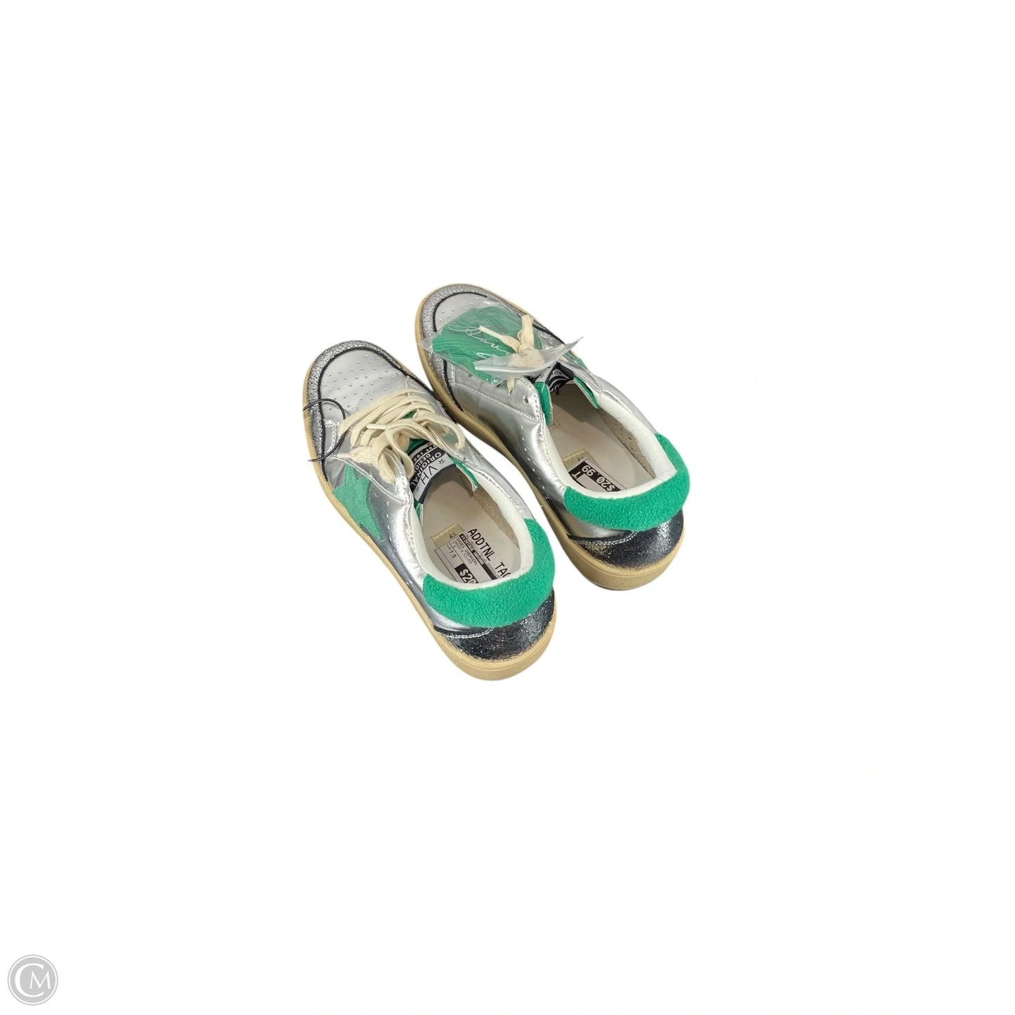 Shoes Sneakers By Vintage Havana In Green & Silver, Size: 7.5
